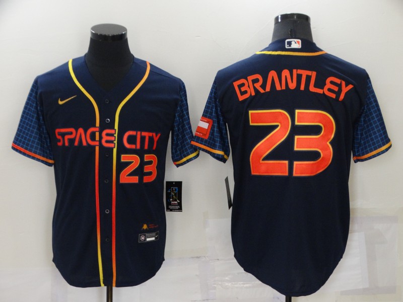 Men's Houston Astros #23 Michael Brantley 2022 Navy City Connect Cool Base Stitched Jersey Men's Houston Astros #23 Michael Brantley 2022 Navy City Connect Cool Base Stitched Jersey